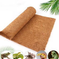 natural coconut fiber coir mat turtle reptile terrarium liner for tortoise, lizard, snake, and chameleon cage bedding