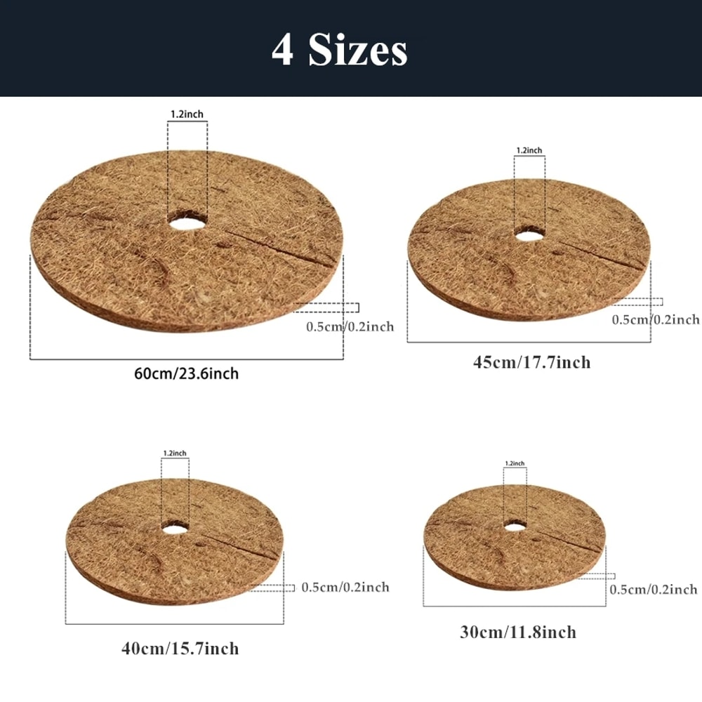 EcoFriendly Natural Coco Coir Fiber Tree Mulch Ring Protector Organic Weed Barrier Mat AntiGrass Di 2