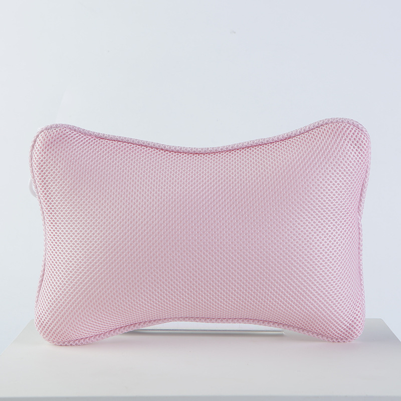 SPA Bathtub Bone Shaped Pillow Mesh Shower Headrest, Neck & Head Massage Support Bathroom Pillow for Comfortable Bat