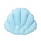 Inflatable Soft Spa Neck Bath Pillow With Suction Cups, Terry Cloth Fan-Shaped Neck Support Pillow Bathtub Cushion