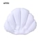 Inflatable Soft Spa Neck Bath Pillow With Suction Cups, Terry Cloth Fan-Shaped Neck Support Pillow Bathtub Cushion