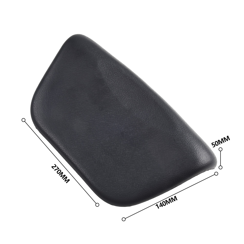 Luxury Black Spa Bath Pillow PU Bathtub Headrest, Waterproof Bath Cushion, Soft Bathtub Pillow for Neck & Head Support