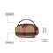 Aidranis Brown Checkered Round Crossbody Bag for Women, Crafted from Canvas Cowhide Material for Lasting Style