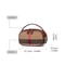 Aidranis Brown Checkered Round Crossbody Bag for Women, Crafted from Canvas Cowhide Material for Lasting Style