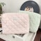 Large Capacity Plaid Cosmetic Pouch Womens Travel Storage Bag Pink Canvas Clutch For Casual Use Org 0