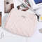 Large Capacity Plaid Cosmetic Pouch Womens Travel Storage Bag Pink Canvas Clutch For Casual Use Org 2