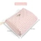 Large Capacity Plaid Cosmetic Pouch Womens Travel Storage Bag Pink Canvas Clutch For Casual Use Org 4