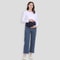 Maternity Pants for Pregnant Women with Adjustable Waist Band, Pregnancy Jean Trousers, Loose Straight Leg Wide Leg