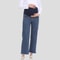 Maternity Pants for Pregnant Women with Adjustable Waist Band, Pregnancy Jean Trousers, Loose Straight Leg Wide Leg