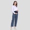 Maternity Pants for Pregnant Women with Adjustable Waist Band, Pregnancy Jean Trousers, Loose Straight Leg Wide Leg