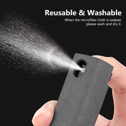 all-in-one microfiber screen cleaner spray bottle set with microfiber cloth, for mobile phone, ipad, computer, iphone