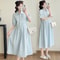 Elegant Korean Style Pregnancy Dress AgeReducing Summer Maternity Dress For Women 5