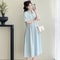 Elegant Korean Style Pregnancy Dress AgeReducing Summer Maternity Dress For Women 3