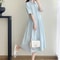 Elegant Korean Style Pregnancy Dress AgeReducing Summer Maternity Dress For Women 4