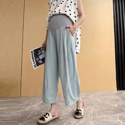 new arrival summer maternity pants, wide leg pregnant pants for ultimate comfort, style