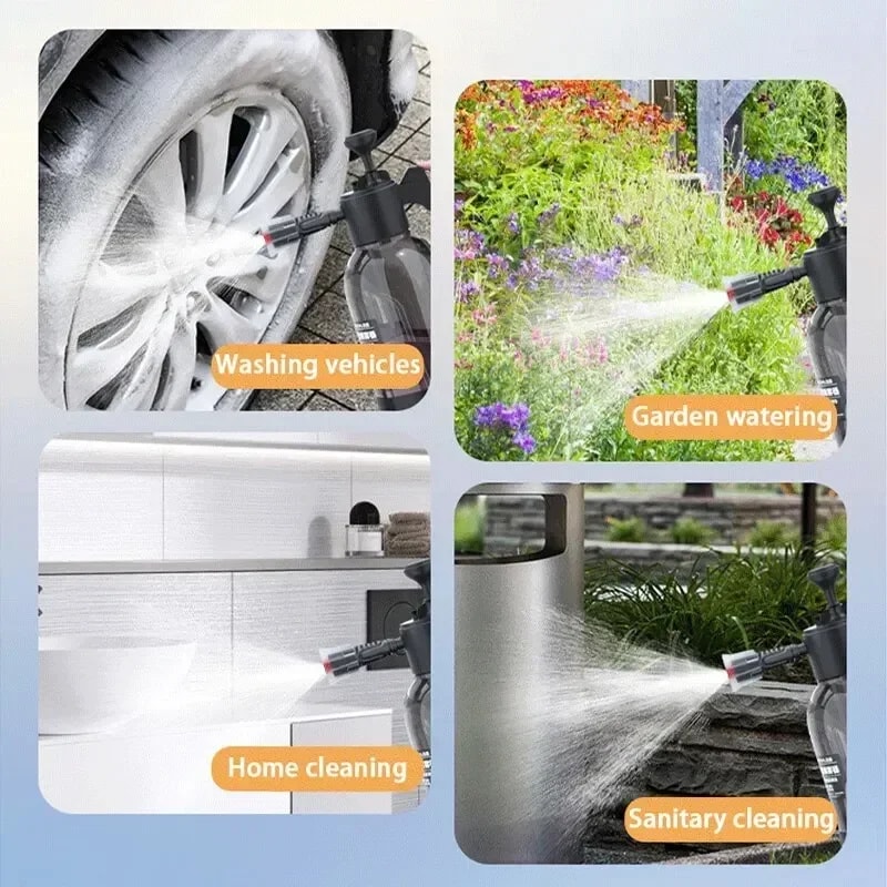 Hand Pump Foam Sprayer Snow Foam Gun Nozzle Pressure Relief Valve Car Wash Bottle Multipurpose Win 4