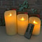 Remote Control Moving Wick LED Decorative Candles, Battery Dancing Wedding Pillar Candles With Realistic Flame
