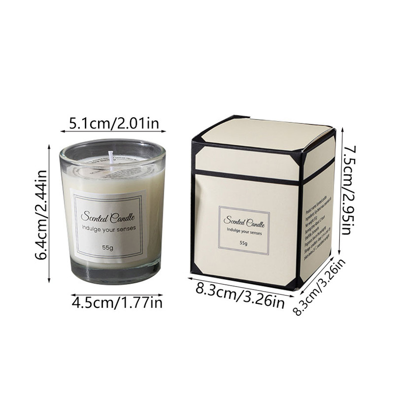 Handmade Soy Wax Aromatherapy Candle Premium Gift Box Glass Smokeless Creative Candle Set Companion 7