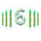 Green Candle Birthday Party Pixel Theme Birthday Party Video Game Party Decoration Cake Top Digital 3