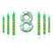 Green Candle Birthday Party Pixel Theme Birthday Party Video Game Party Decoration Cake Top Digital 4