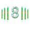 Green Candle Birthday Party Pixel Theme Birthday Party Video Game Party Decoration Cake Top Digital 8