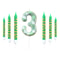 Green Candle Birthday Party Pixel Theme Birthday Party Video Game Party Decoration Cake Top Digital 9