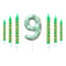Green Candle Birthday Party Pixel Theme Birthday Party Video Game Party Decoration Cake Top Digital 13