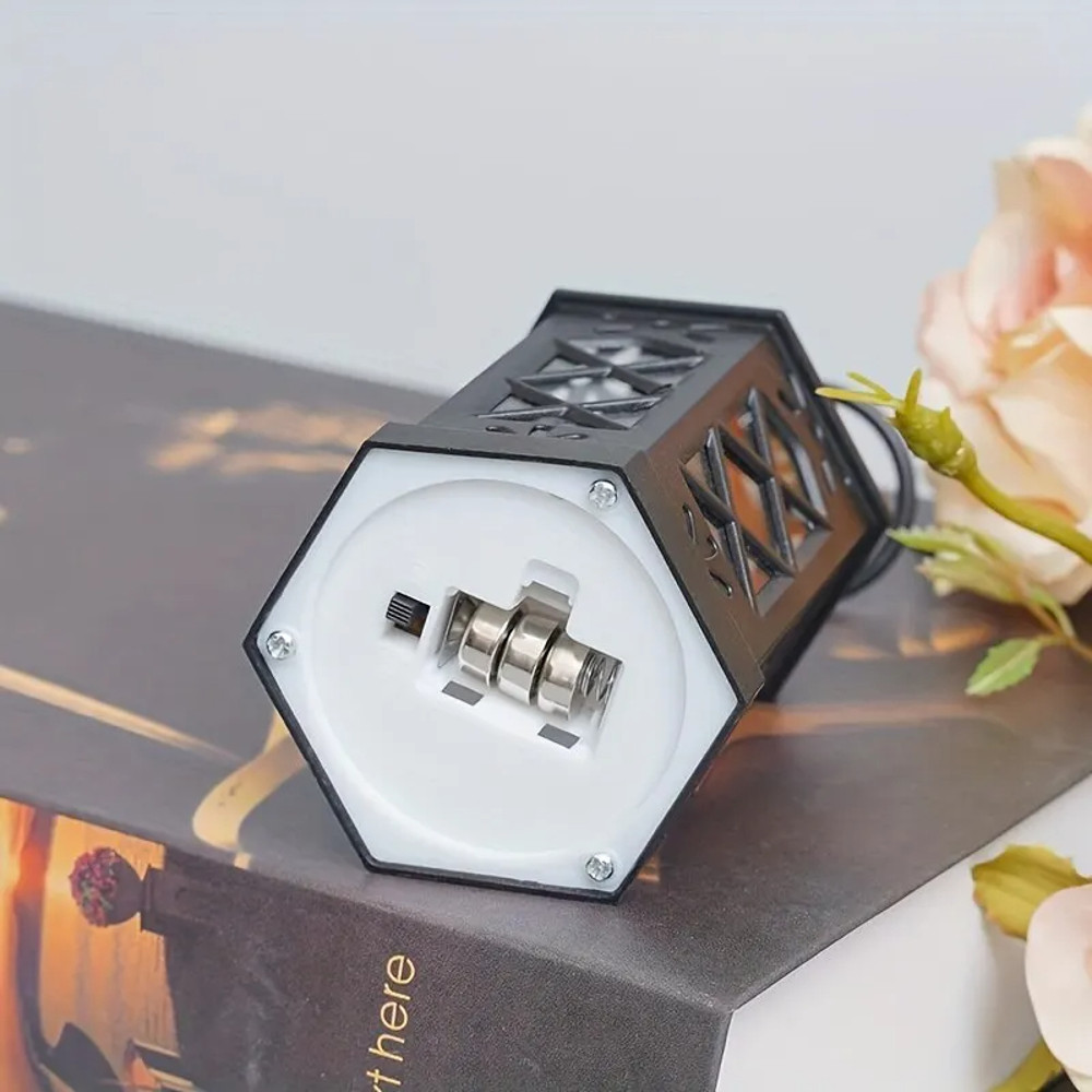 Hexagonal Retro Desktop Lamp Atmosphere Decoration, LED Wind Lamp, Candle Lamp, Creative Gift, Portable Small Horse
