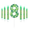 Green My World Candle Birthday Party Pixel Theme Video Game Party Decoration Cake Top Digital Candl 7