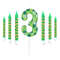 Green My World Candle Birthday Party Pixel Theme Video Game Party Decoration Cake Top Digital Candl 8