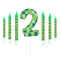 Green My World Candle Birthday Party Pixel Theme Video Game Party Decoration Cake Top Digital Candl 10