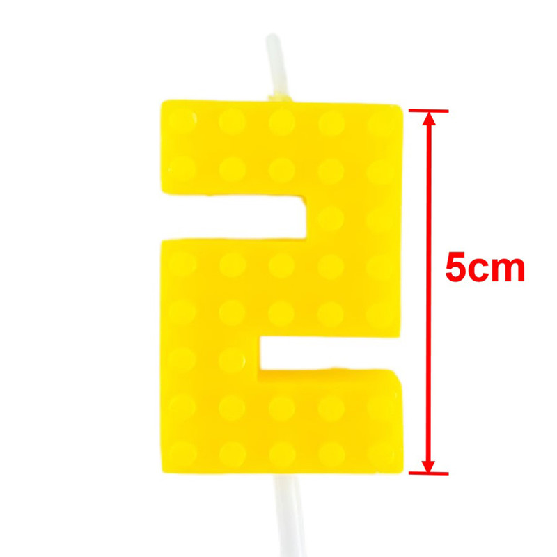 Gradient Colorful Pixel Block Digital Candle Number Cake & Cupcake Topper for Birthday Party Dessert Table Dress Up