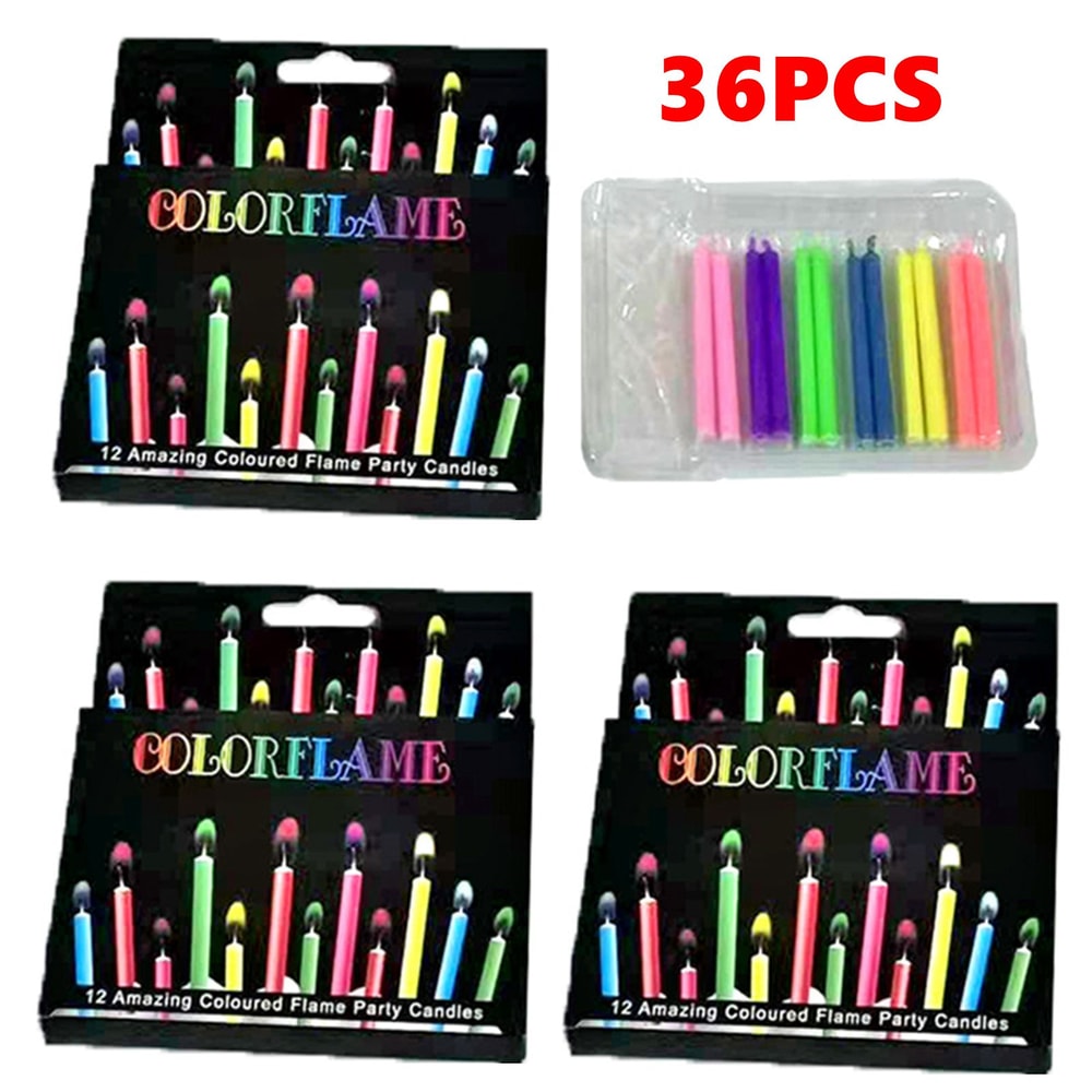 Environmentally Friendly Birthday Christmas Candles Novelty Super Bright Decorations With Colorful 6