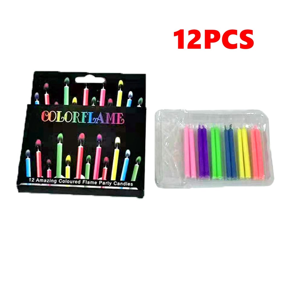 Environmentally Friendly Birthday Christmas Candles Novelty Super Bright Decorations With Colorful 8