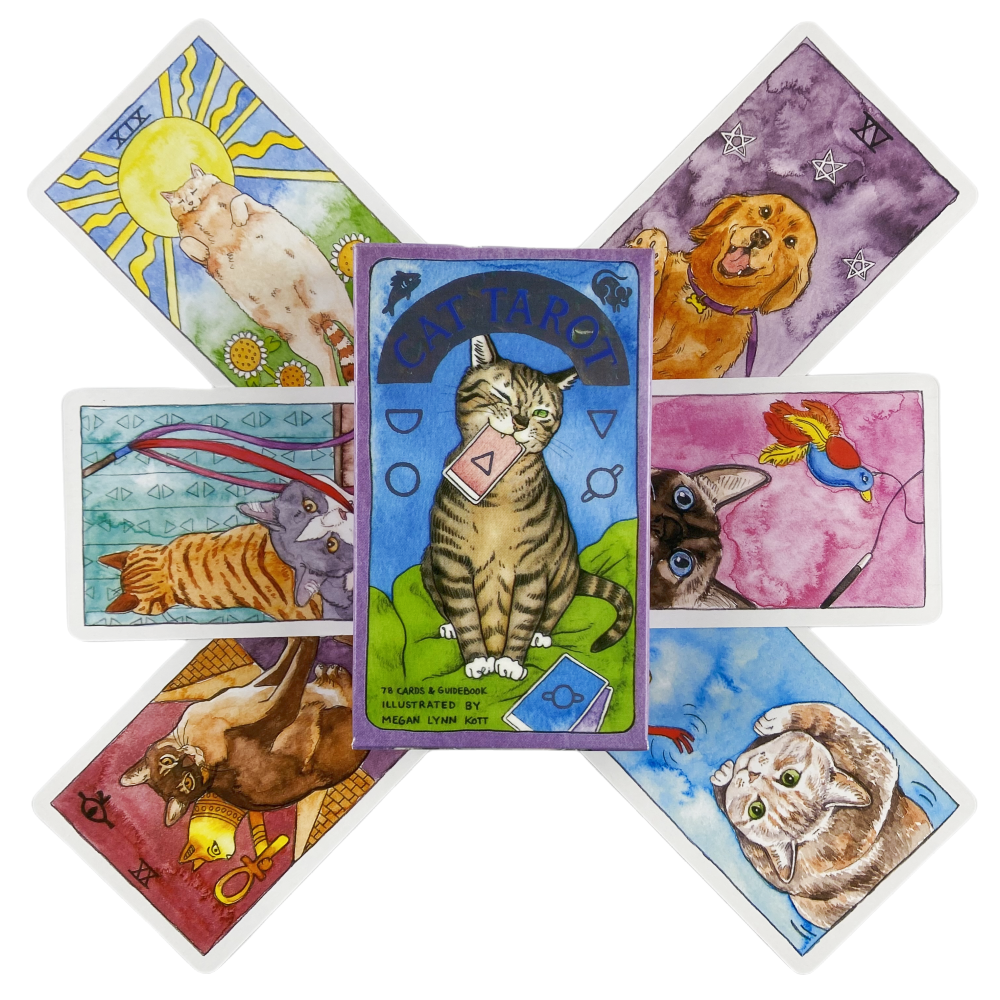 Cute Cat Tarot Cards Deck Oracle English Visions Divination Edition Board Playing Games For Beginne 1