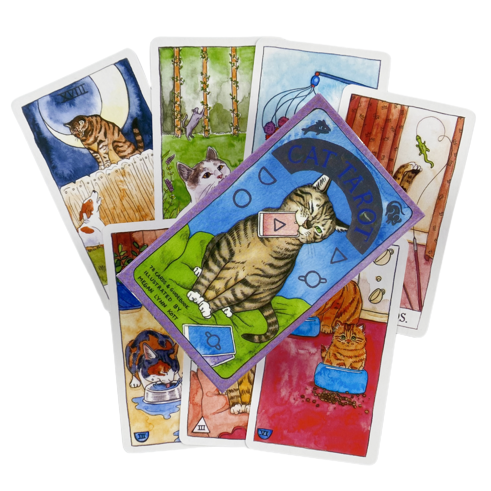Cute Cat Tarot Cards Deck Oracle English Visions Divination Edition Board Playing Games For Beginne 3
