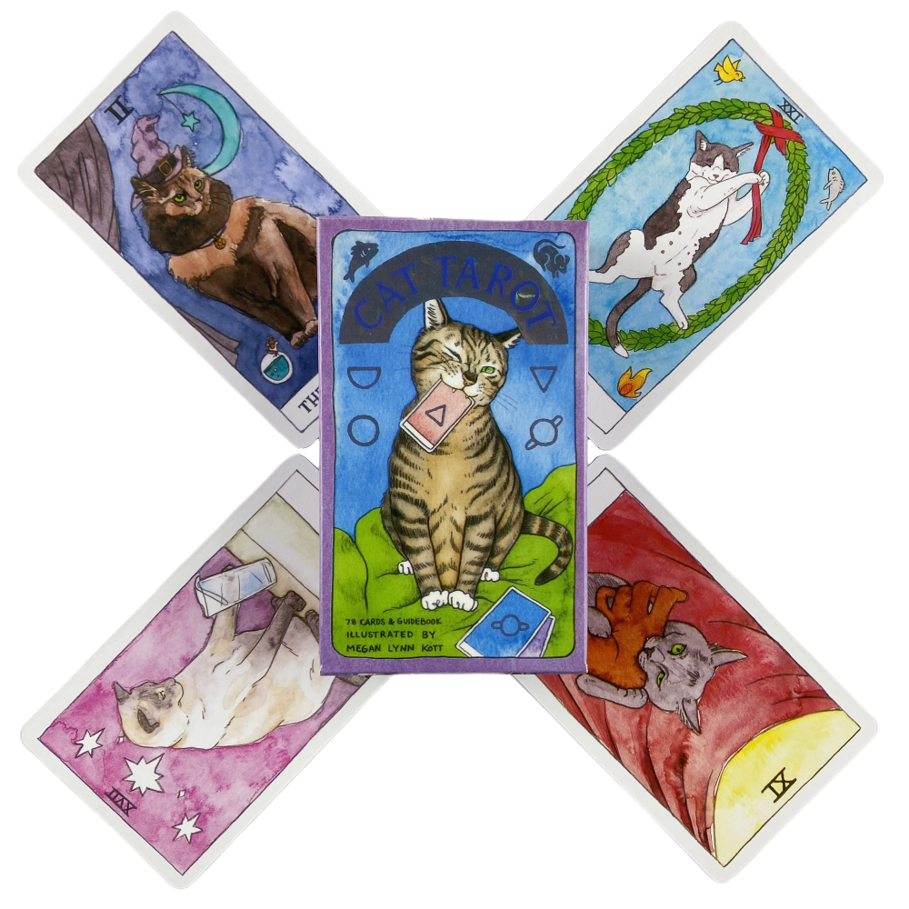 Cute Cat Tarot Cards Deck Oracle English Visions Divination Edition Board Playing Games For Beginne 5