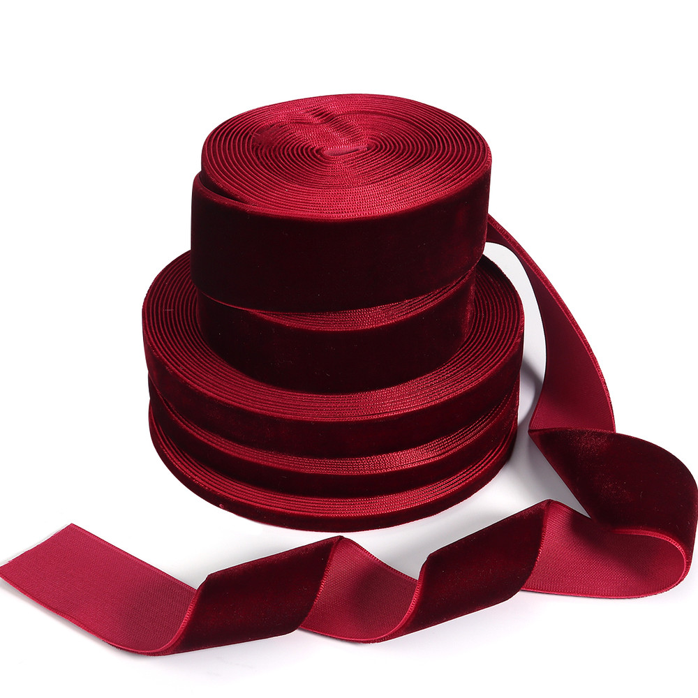 Velvet Ribbon for Gift Wrapping, Flower Packaging, Handmade Bows, DIY Christmas Sewing