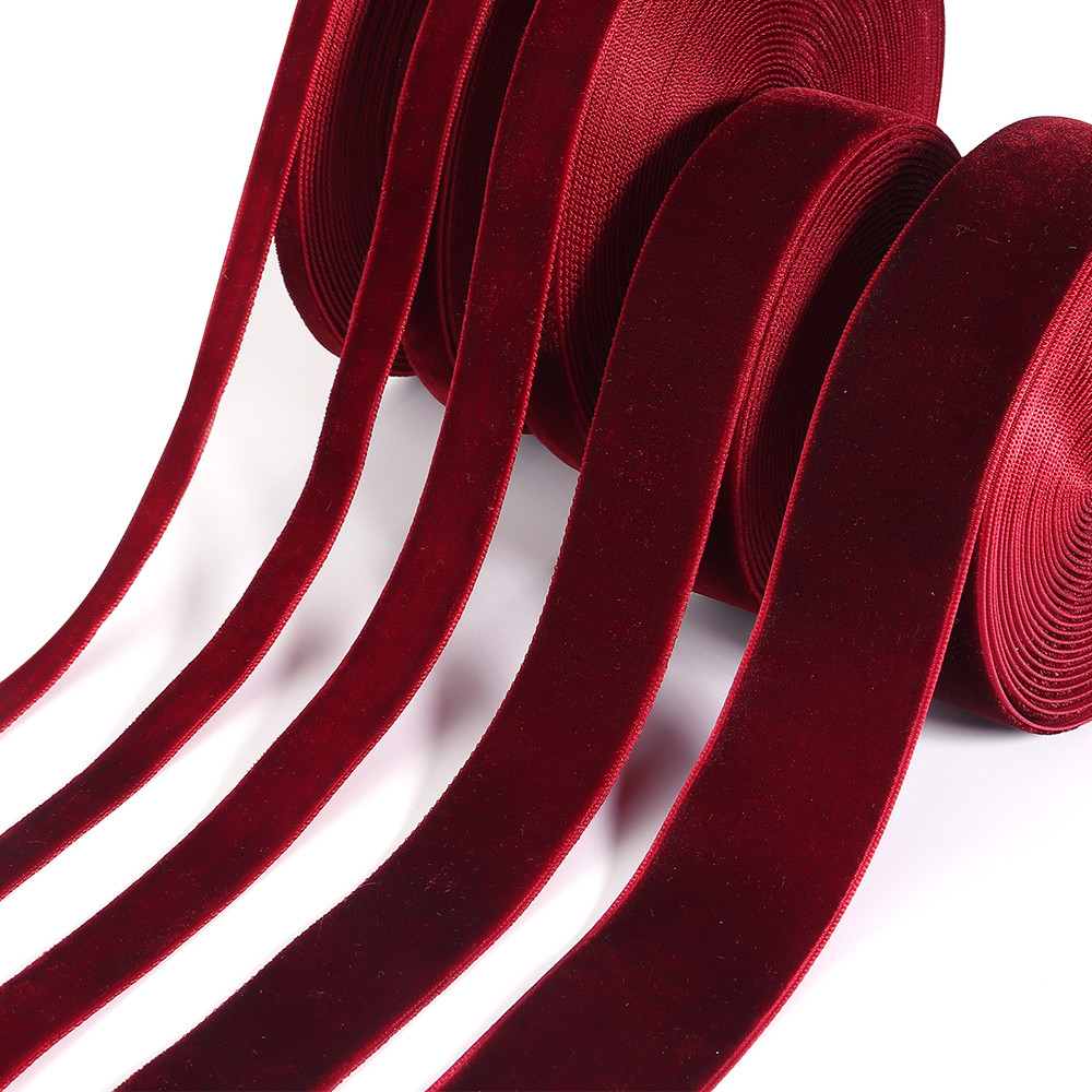 Velvet Ribbon for Gift Wrapping, Flower Packaging, Handmade Bows, DIY Christmas Sewing
