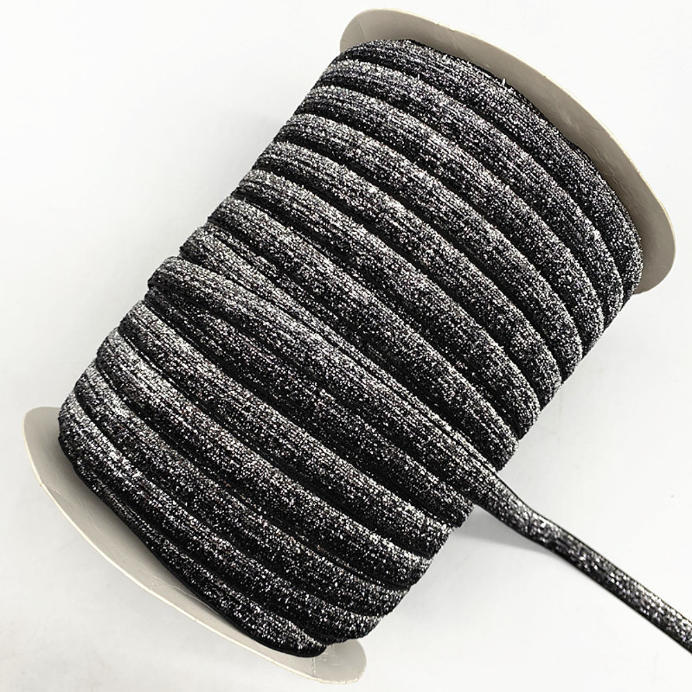 Velvet Ribbon Glitter Single Face Ribbon Bow No Elastic Headband Clips Decoration 2