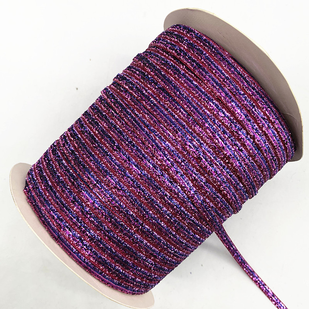 Velvet Ribbon Glitter Single Face Ribbon Bow No Elastic Headband Clips Decoration 3