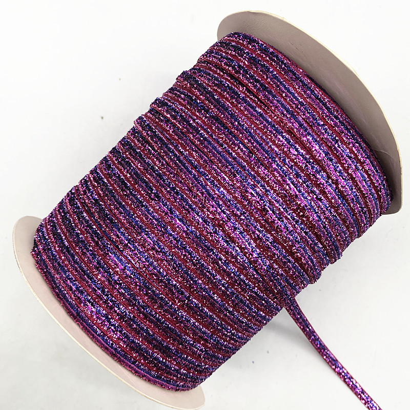 Velvet Ribbon Glitter Single Face Ribbon Bow No Elastic Headband Clips Decoration 5