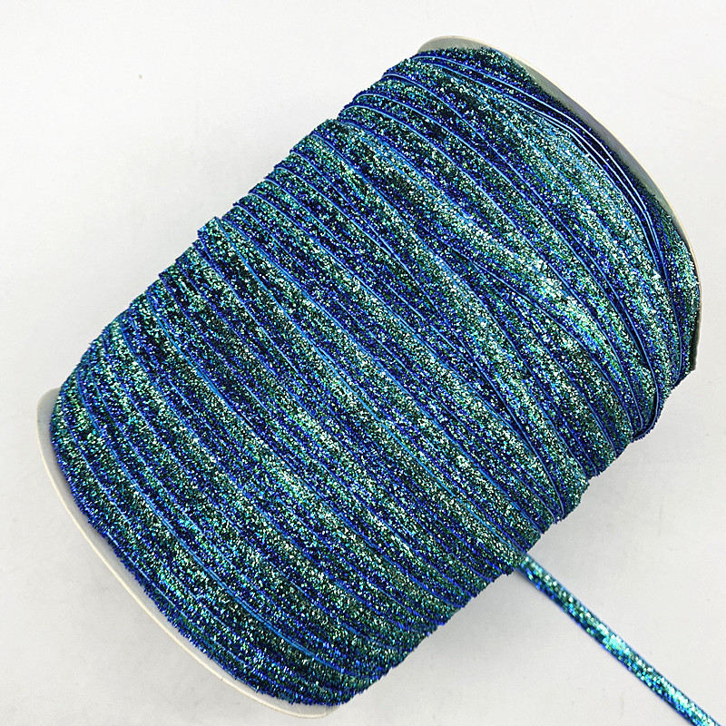 Velvet Ribbon Glitter Single Face Ribbon Bow No Elastic Headband Clips Decoration 4