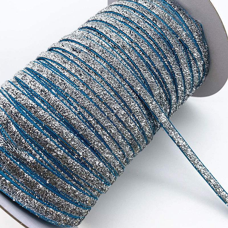 Velvet Ribbon Glitter Single Face Ribbon Bow No Elastic Headband Clips Decoration 11