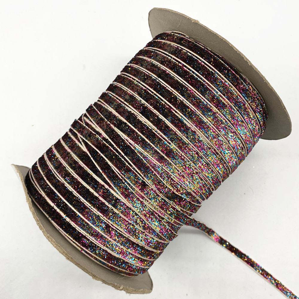 Velvet Ribbon Glitter Single Face Ribbon Bow No Elastic Headband Clips Decoration 12