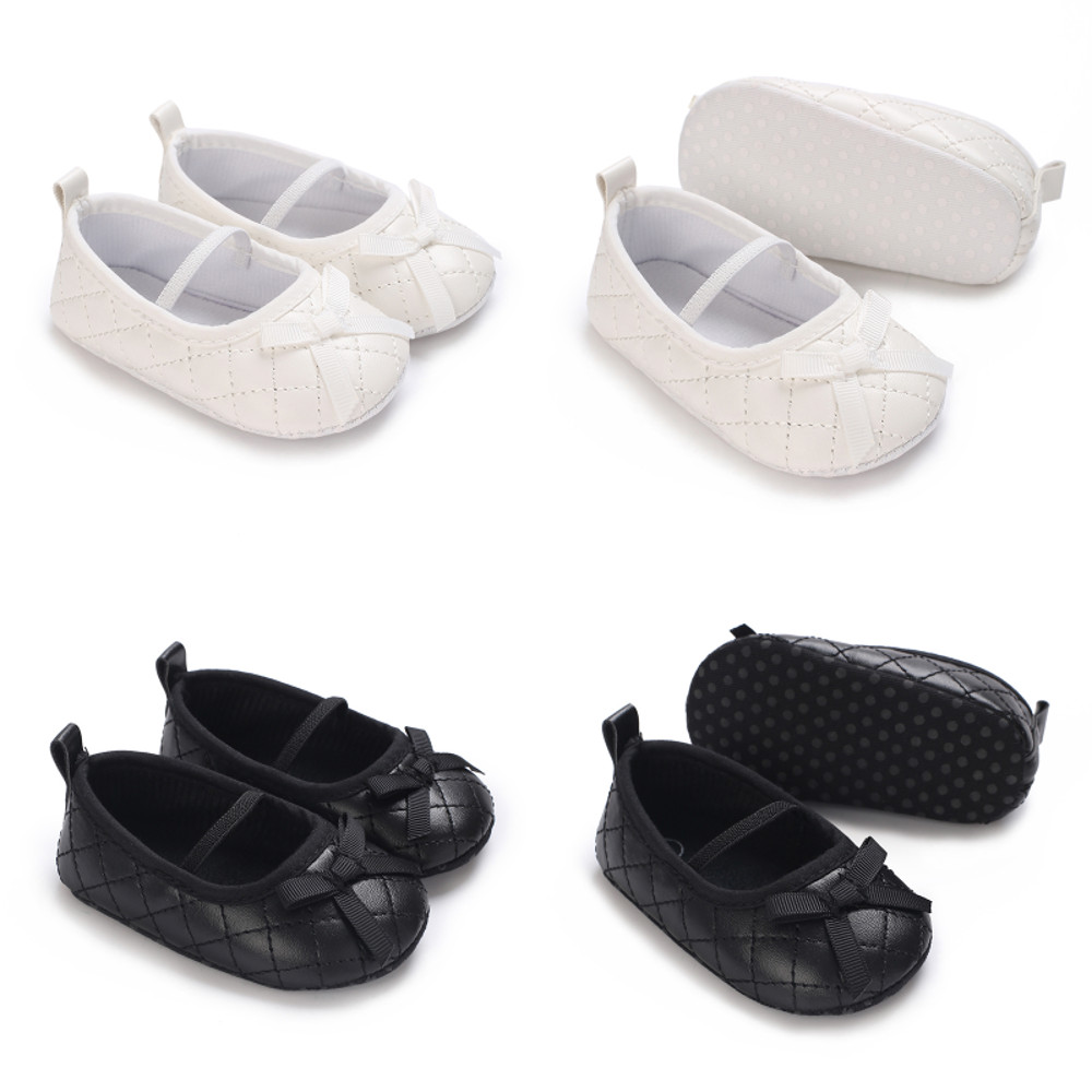 Soft Sole Newborn Baby Mary Jane Ballet Flat Shoes, Classic Bow Baby Shoes for Walking, Non-Slip Toddler & Preschool