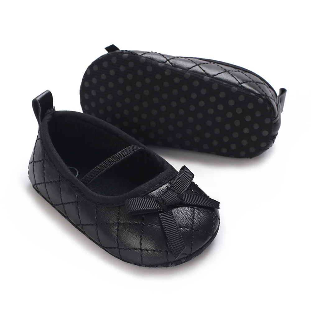 Soft Sole Newborn Baby Mary Jane Ballet Flat Shoes, Classic Bow Baby Shoes for Walking, Non-Slip Toddler & Preschool