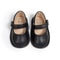 Infant Girls Black Leather Baby Shoes, Non-Slip First Walker Crib Shoes, Princess Dress Shoes, Ballet Flats