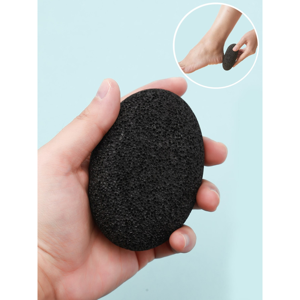 Reusable Brown Pumice Stone Foot File, Foot Care & Body Massage Tool for Smooth, Soft Skin for Women and Men