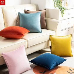 luxury velvet decorative cushion cover, super soft solid color living room sofa pillow cover for stylish home
